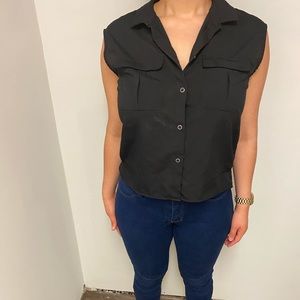 Black blouse top